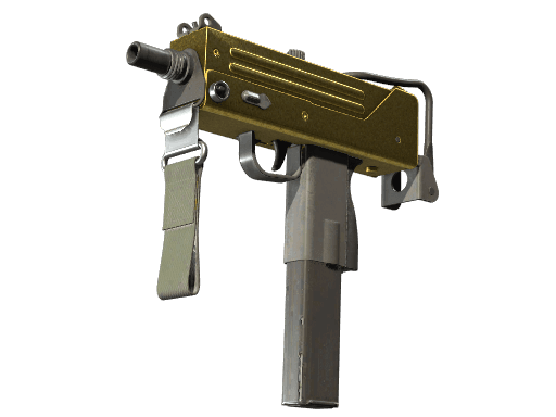 MAC-10 | Gold Brick (Battle-Scarred)