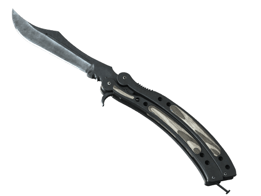 ★ Butterfly Knife | Black Laminate (Battle-Scarred)